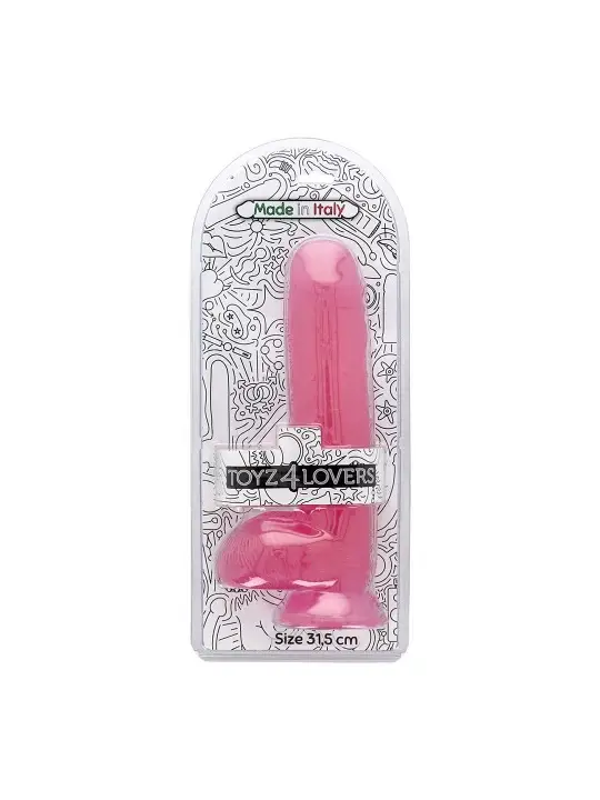 DILDO REALISTA BRUTO 31.5 CM ROSA MADE IN ITALY 