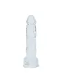 DILDO REALISTA COM TESTÍCULOS 5 /12.7 CM TRANSPARENTE REAL ROCK 