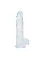 DILDO REALISTA COM TESTÍCULOS 5 /12.7 CM TRANSPARENTE REAL ROCK 