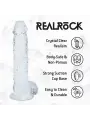 DILDO REALISTA COM TESTÍCULOS 5 /12.7 CM TRANSPARENTE REAL ROCK 