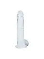 DILDO REALISTA COM TESTÍCULOS 5 /12.7 CM TRANSPARENTE REAL ROCK 