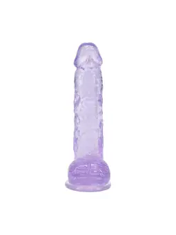 DILDO REALISTA COM TESTÍCULOS 5 /12.7 CM ROXO REAL ROCK 