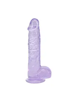 DILDO REALISTA COM TESTÍCULOS 5 /12.7 CM ROXO REAL ROCK 