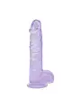 DILDO REALISTA COM TESTÍCULOS 5 /12.7 CM ROXO REAL ROCK 