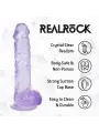 DILDO REALISTA COM TESTÍCULOS 5 /12.7 CM ROXO REAL ROCK 