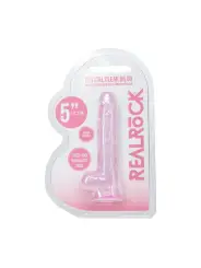 DILDO REALISTA COM TESTÍCULOS 5 /12.7 CM ROSA REAL ROCK