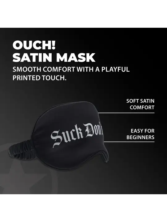 VENDA SUCK DON'T BITE PRINTED SATIN PRETA OUCH!