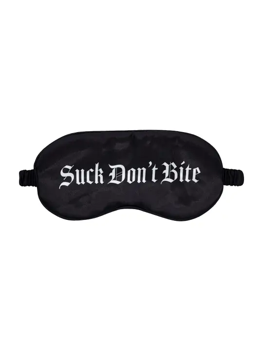 VENDA SUCK DON'T BITE PRINTED SATIN PRETA OUCH!