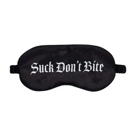 VENDA SUCK DON'T BITE PRINTED SATIN PRETA OUCH!