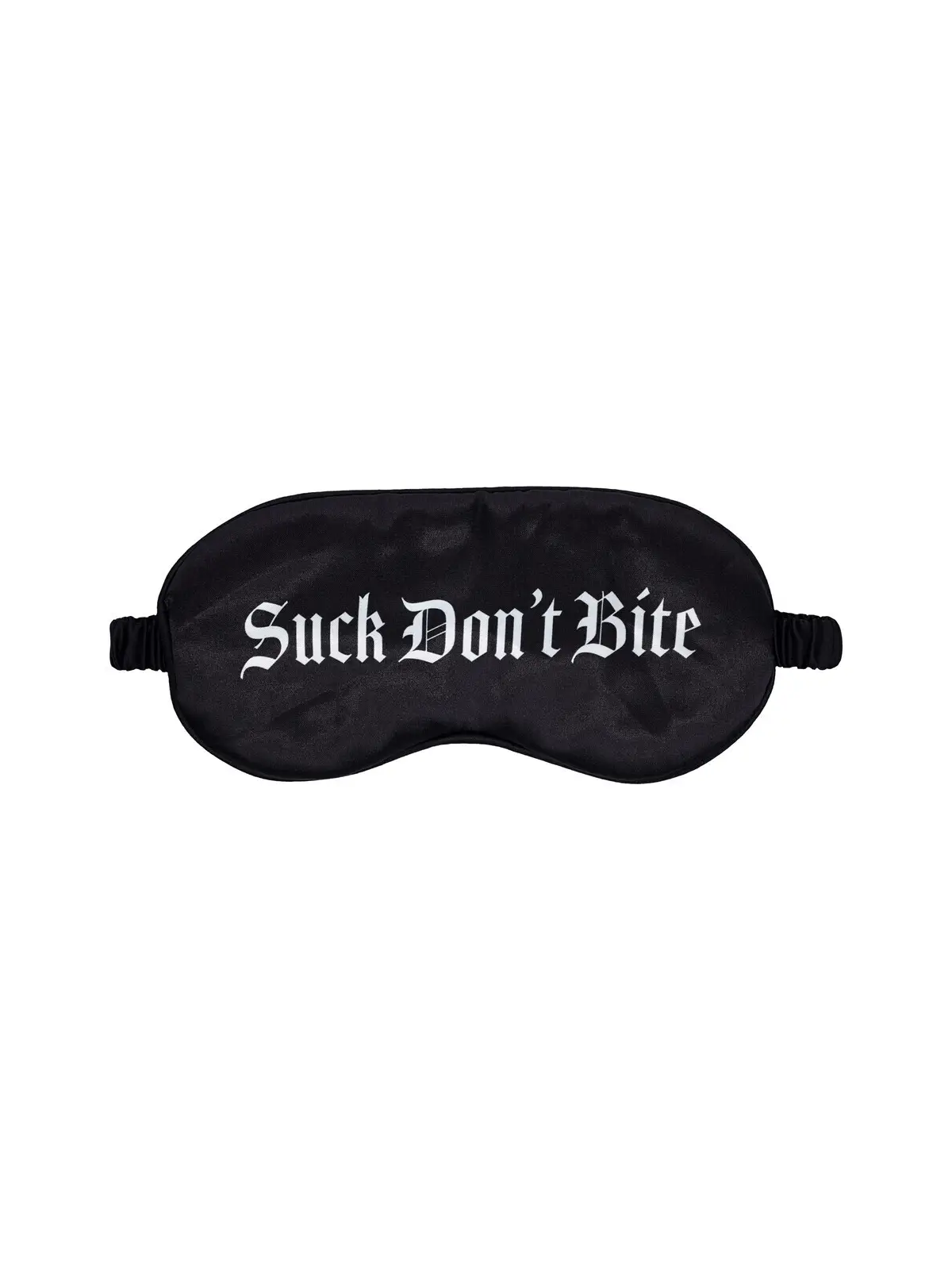 VENDA SUCK DON'T BITE PRINTED SATIN PRETA OUCH!