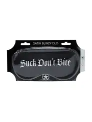 VENDA SUCK DON'T BITE PRINTED SATIN PRETA OUCH!