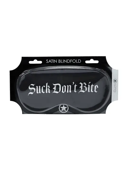 VENDA SUCK DON'T BITE PRINTED SATIN PRETA OUCH!