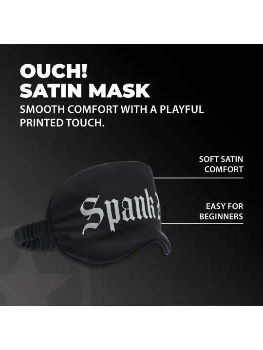 VENDA SPANK ME PRINTED SATIN PRETA OUCH!