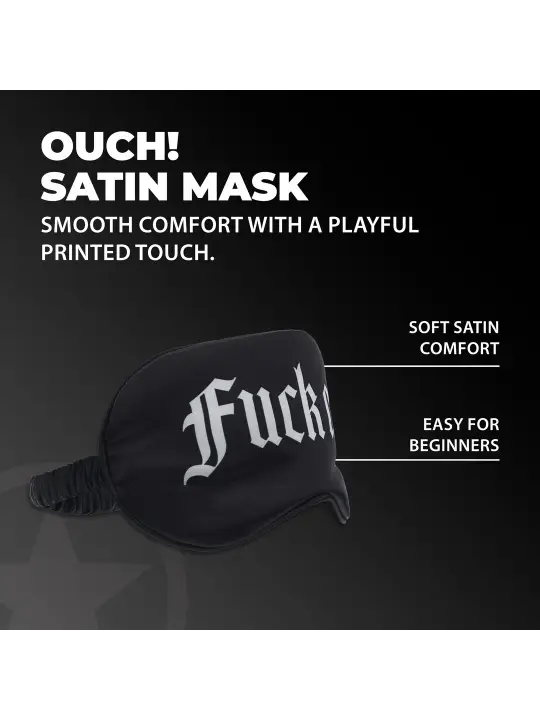 VENDA FUCK OFF PRINTED SATIN PRETA OUCH!