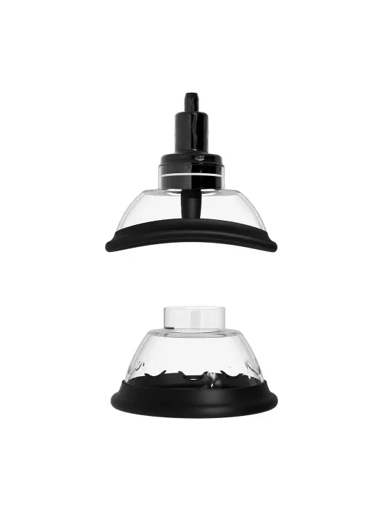 AUTOMATIC VAGINA AND BREAST PUMP WITH ROTATING AND VIBRATING TONGUE - BLACK