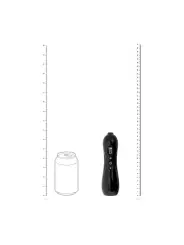 AUTOMATIC VAGINA AND BREAST PUMP WITH ROTATING AND VIBRATING TONGUE - BLACK