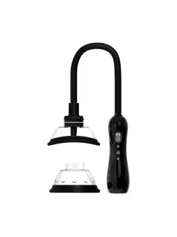AUTOMATIC VAGINA AND BREAST PUMP WITH ROTATING AND VIBRATING TONGUE - BLACK