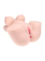 BODYFORMS - AVELINE LUXE - DUAL ENTRY VIBRATING MASTURBATOR - 14 KG / 30.9 LBS - FLESH