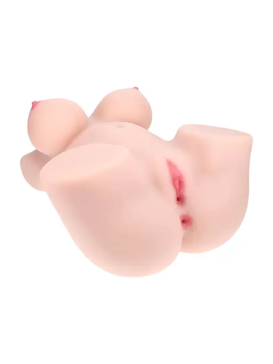 BODYFORMS - AVELINE LUXE - DUAL ENTRY VIBRATING MASTURBATOR - 14 KG / 30.9 LBS - FLESH