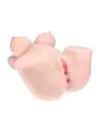 BODYFORMS - AVELINE LUXE - DUAL ENTRY VIBRATING MASTURBATOR - 14 KG / 30.9 LBS - FLESH