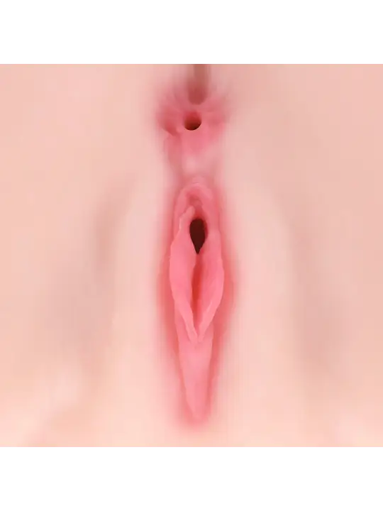 BODYFORMS - BREE KNOX - DUAL ENTRY VIBRATING MASTURBATOR - 4,2 KG / 9.3 LBS - FLESH