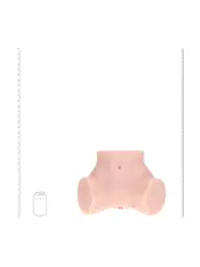 BODYFORMS - BREE KNOX - DUAL ENTRY VIBRATING MASTURBATOR - 4,2 KG / 9.3 LBS - FLESH