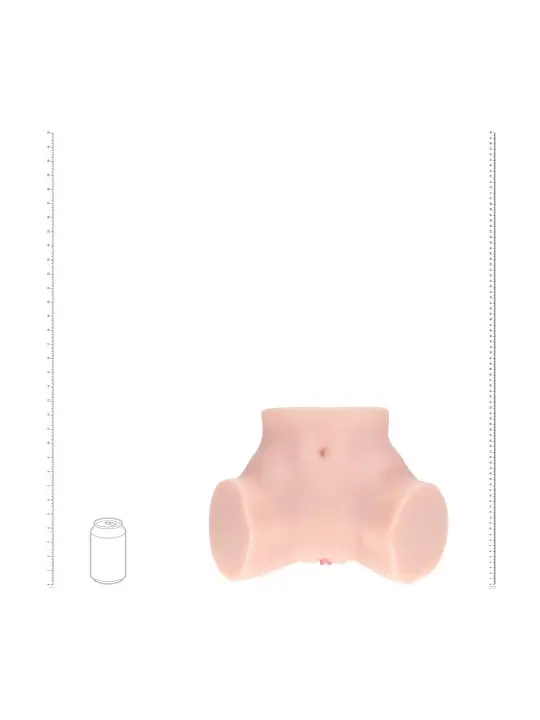 BODYFORMS - BREE KNOX - DUAL ENTRY VIBRATING MASTURBATOR - 4,2 KG / 9.3 LBS - FLESH