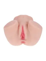BODYFORMS - MIA HART - DUAL ENTRY VIBRATING MASTURBATOR - 2,5 KG / 5.7 LBS - FLESH
