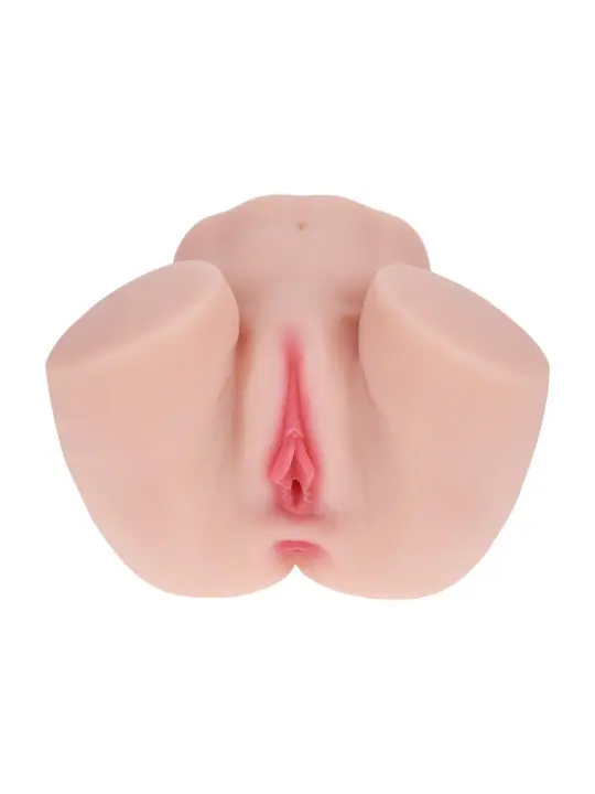BODYFORMS - MIA HART - DUAL ENTRY VIBRATING MASTURBATOR - 2,5 KG / 5.7 LBS - FLESH
