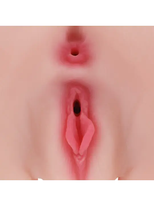 BODYFORMS - MIA HART - DUAL ENTRY VIBRATING MASTURBATOR - 2,5 KG / 5.7 LBS - FLESH