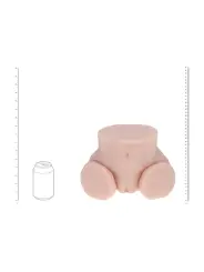 BODYFORMS - MIA HART - DUAL ENTRY VIBRATING MASTURBATOR - 2,5 KG / 5.7 LBS - FLESH