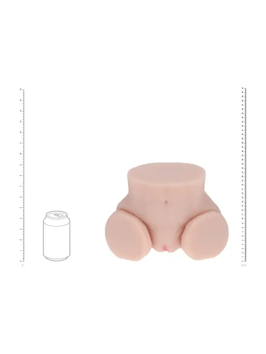 BODYFORMS - MIA HART - DUAL ENTRY VIBRATING MASTURBATOR - 2,5 KG / 5.7 LBS - FLESH