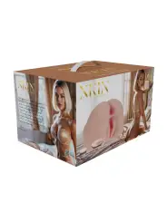 BODYFORMS - MIA HART - DUAL ENTRY VIBRATING MASTURBATOR - 2,5 KG / 5.7 LBS - FLESH