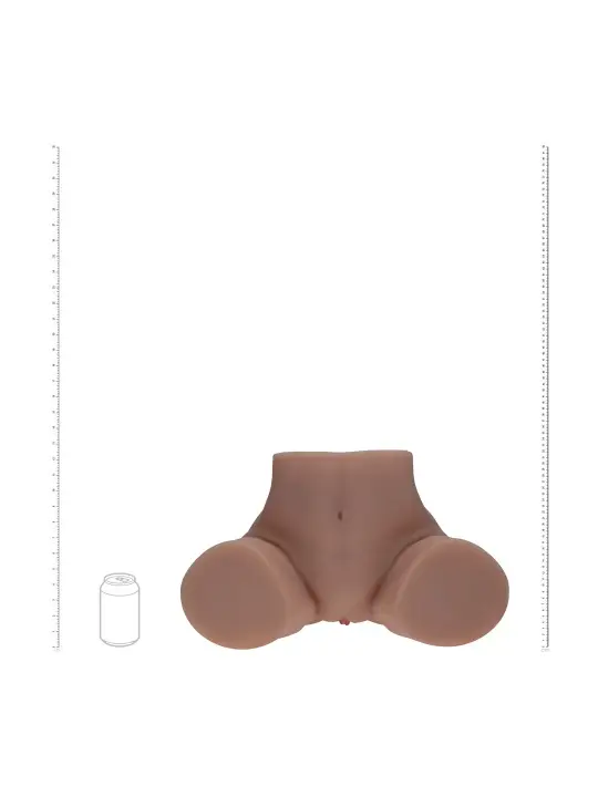 BODYFORMS - CLARA VOSSIN - DUAL ENTRY VIBRATING MASTURBATOR - 6,3 KG / 14.1 LBS - BROWN