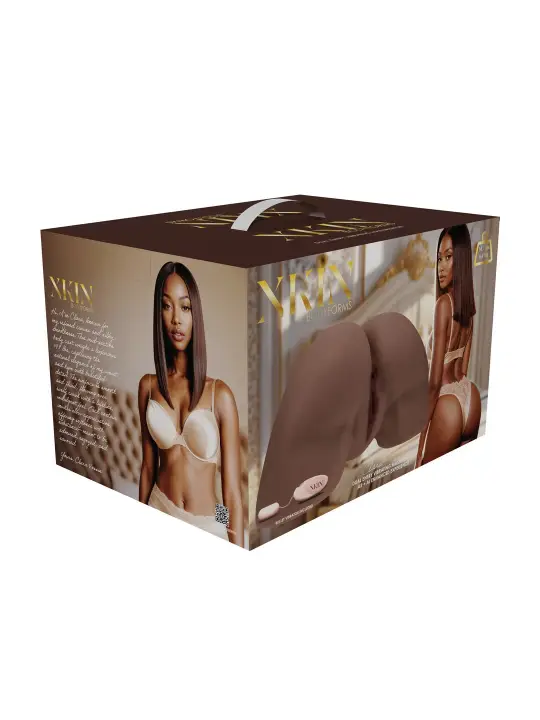 BODYFORMS - CLARA VOSSIN - DUAL ENTRY VIBRATING MASTURBATOR - 6,3 KG / 14.1 LBS - BROWN