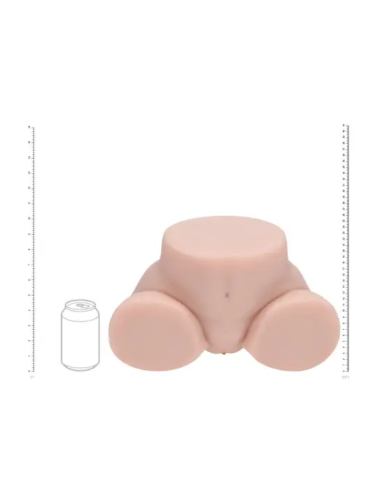 BODYFORMS - VIVICA LENORE - DUAL ENTRY VIBRATING MASTURBATOR - 3,5 KG / 7.7 LBS - FLESH