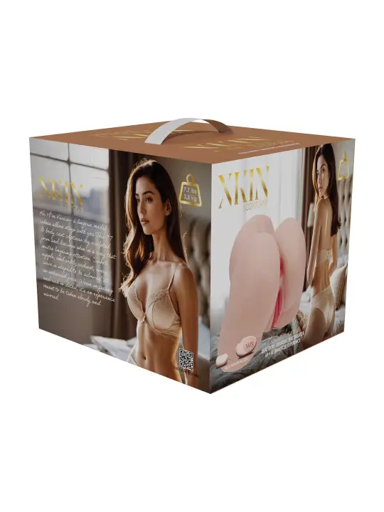 BODYFORMS - VIVICA LENORE - DUAL ENTRY VIBRATING MASTURBATOR - 3,5 KG / 7.7 LBS - FLESH