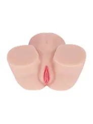 BODYFORMS - RINA BROOKS - DUAL ENTRY VIBRATING MASTURBATOR - 2,4 KG / 5.4 LBS - FLESH