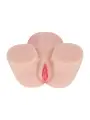 BODYFORMS - RINA BROOKS - DUAL ENTRY VIBRATING MASTURBATOR - 2,4 KG / 5.4 LBS - FLESH