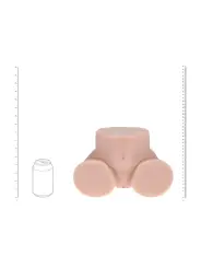 BODYFORMS - RINA BROOKS - DUAL ENTRY VIBRATING MASTURBATOR - 2,4 KG / 5.4 LBS - FLESH