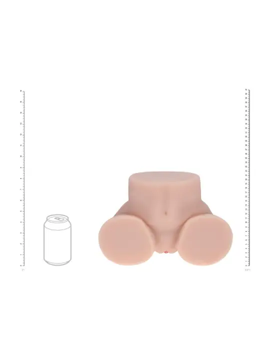 BODYFORMS - RINA BROOKS - DUAL ENTRY VIBRATING MASTURBATOR - 2,4 KG / 5.4 LBS - FLESH