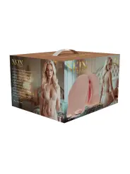 BODYFORMS - RINA BROOKS - DUAL ENTRY VIBRATING MASTURBATOR - 2,4 KG / 5.4 LBS - FLESH