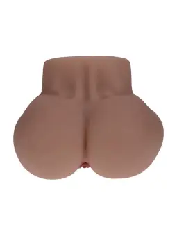 BODYFORMS - KAYA BLOOM - DUAL ENTRY VIBRATING MASTURBATOR - 2,4 KG / 5.4 LBS - BROWN