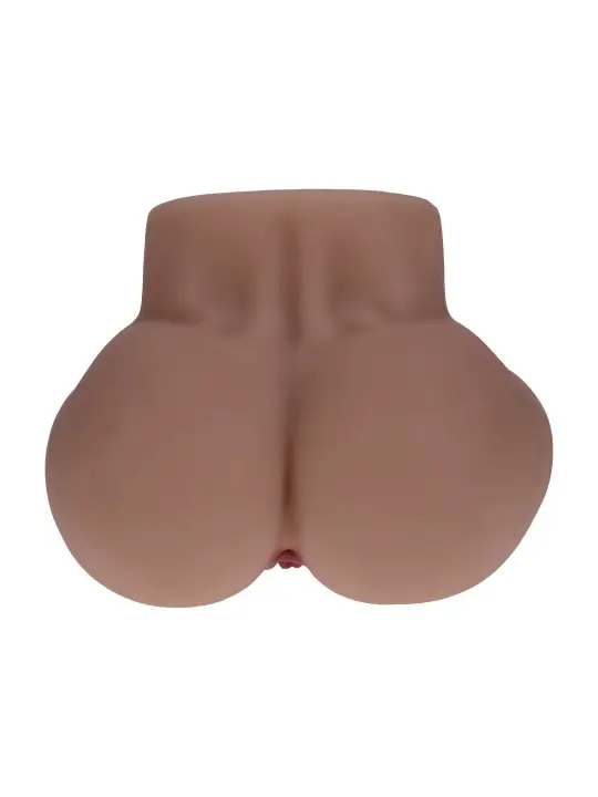 BODYFORMS - KAYA BLOOM - DUAL ENTRY VIBRATING MASTURBATOR - 2,4 KG / 5.4 LBS - BROWN