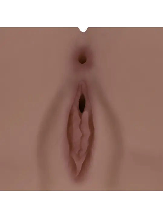BODYFORMS - KAYA BLOOM - DUAL ENTRY VIBRATING MASTURBATOR - 2,4 KG / 5.4 LBS - BROWN