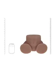 BODYFORMS - KAYA BLOOM - DUAL ENTRY VIBRATING MASTURBATOR - 2,4 KG / 5.4 LBS - BROWN
