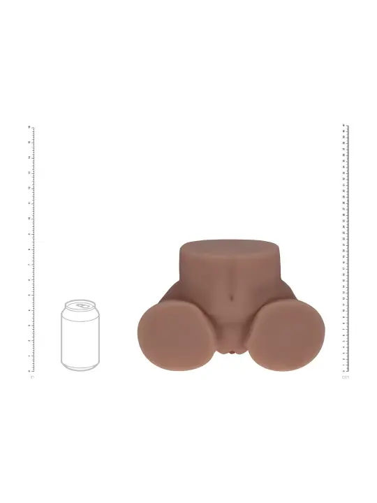 BODYFORMS - KAYA BLOOM - DUAL ENTRY VIBRATING MASTURBATOR - 2,4 KG / 5.4 LBS - BROWN