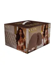 BODYFORMS - KAYA BLOOM - DUAL ENTRY VIBRATING MASTURBATOR - 2,4 KG / 5.4 LBS - BROWN