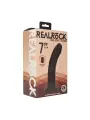 DUAL DENSITY SILICONE CURVED REALISTIC DILDO WITH SUCTION CUP - 7 / 18,5 CM - BLACK