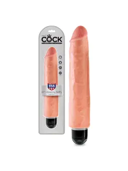 VIBRADOR REALÍSTICO KING COCK VIBRATING STIFFY 10” BRANCO